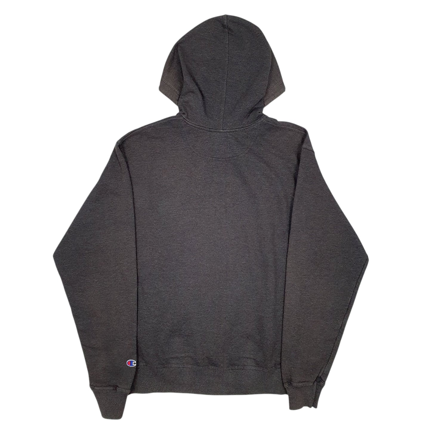 Mens Grey Champion Spellout Hoodie Jumper