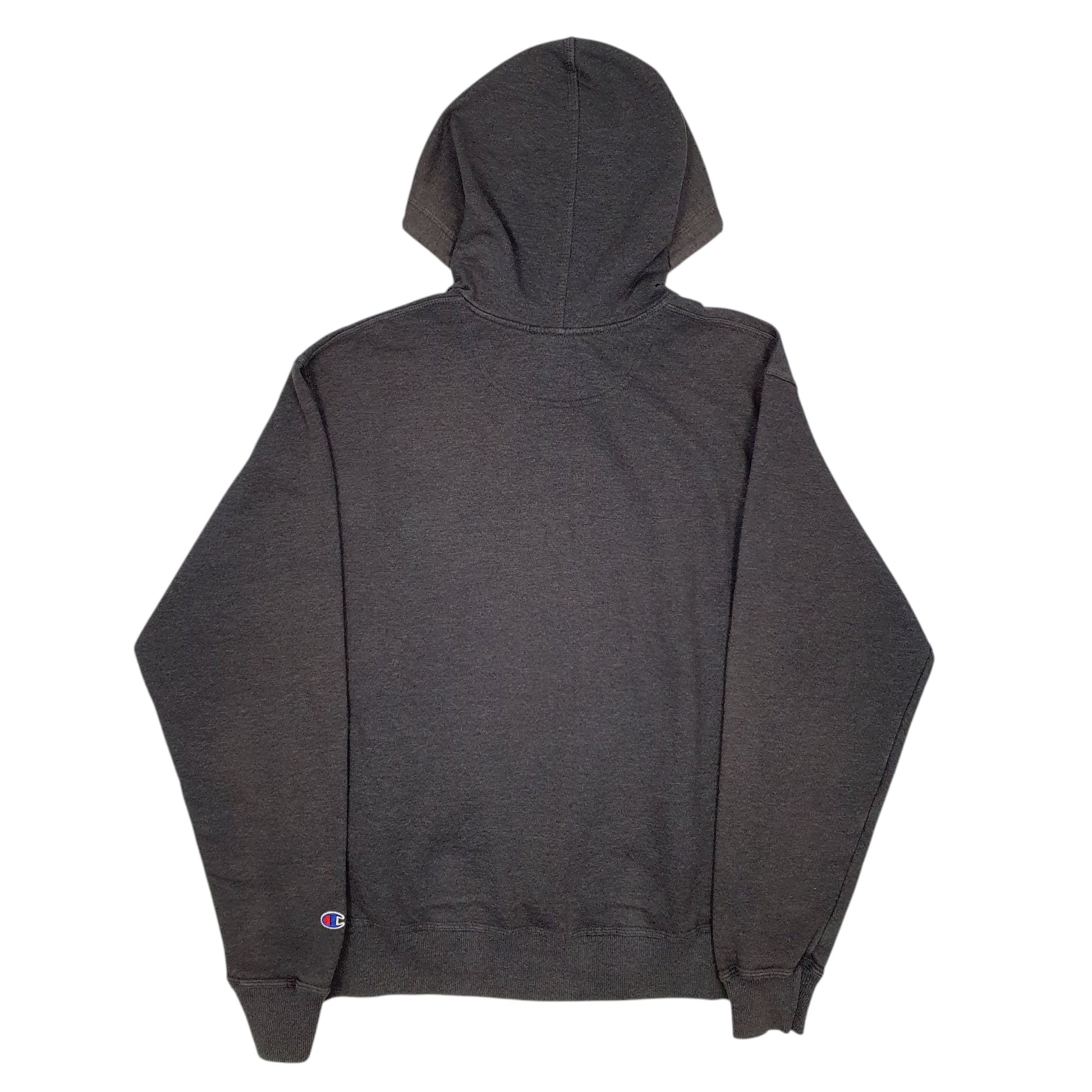 Mens Grey Champion Spellout Hoodie Jumper