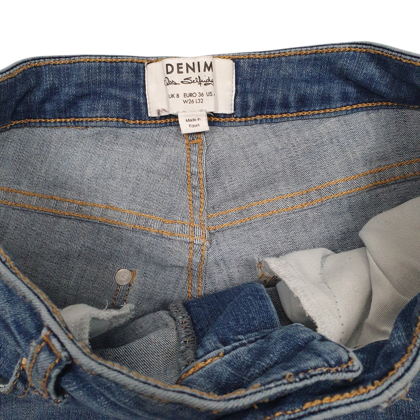 Womens Blue Miss Selfridge Ripped  Jeans