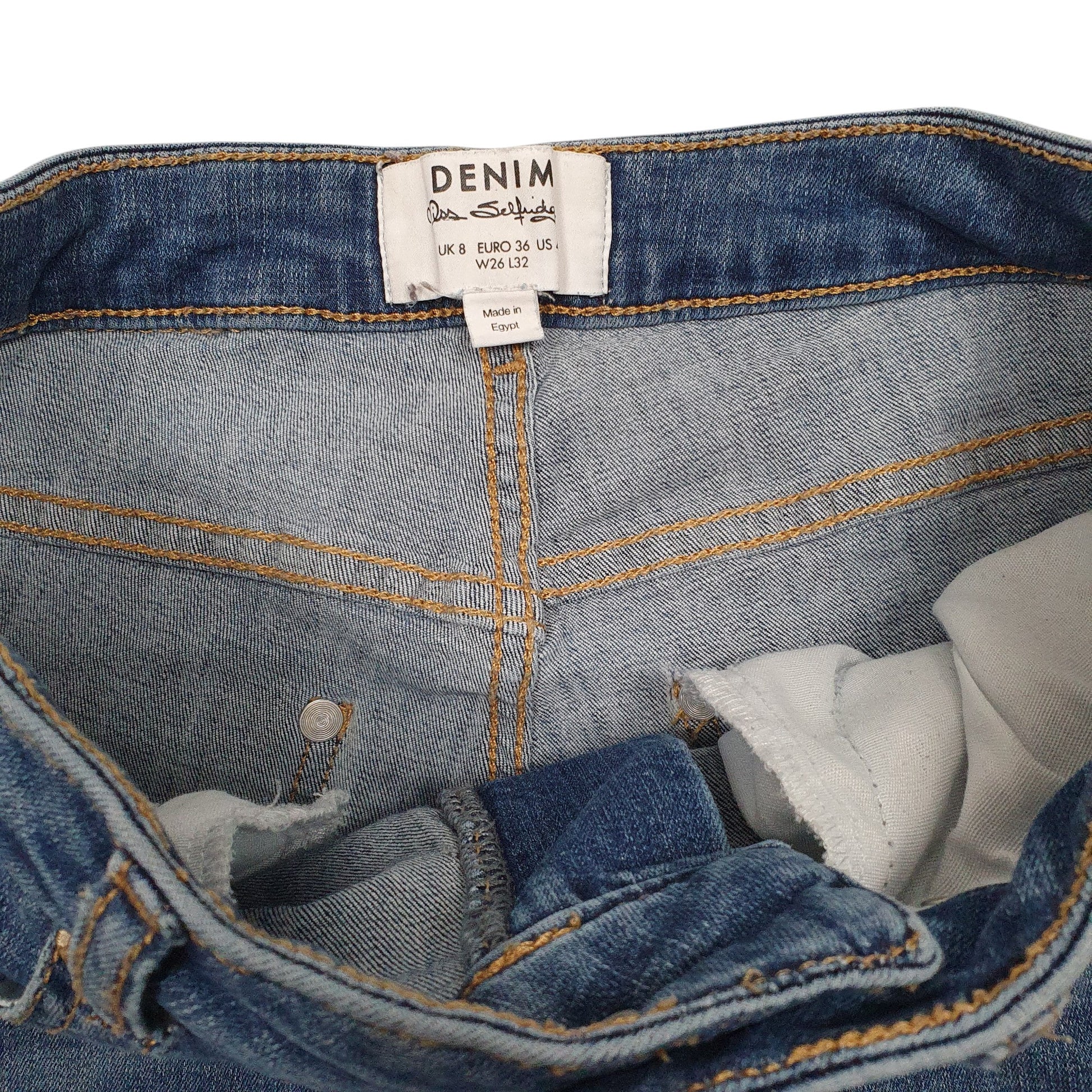 Womens Blue Miss Selfridge Ripped  Jeans