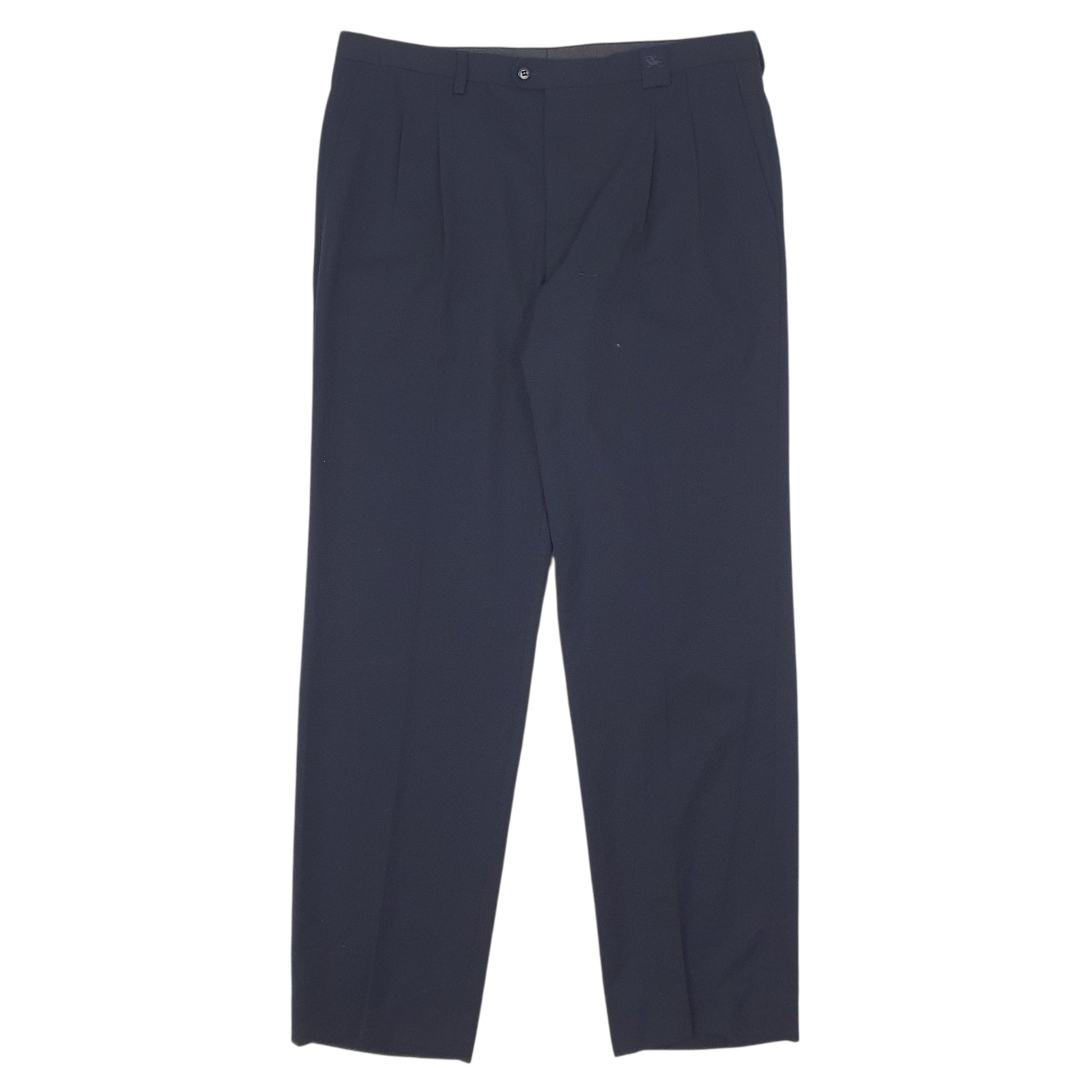 Mens Navy Burberry  Formal Trousers