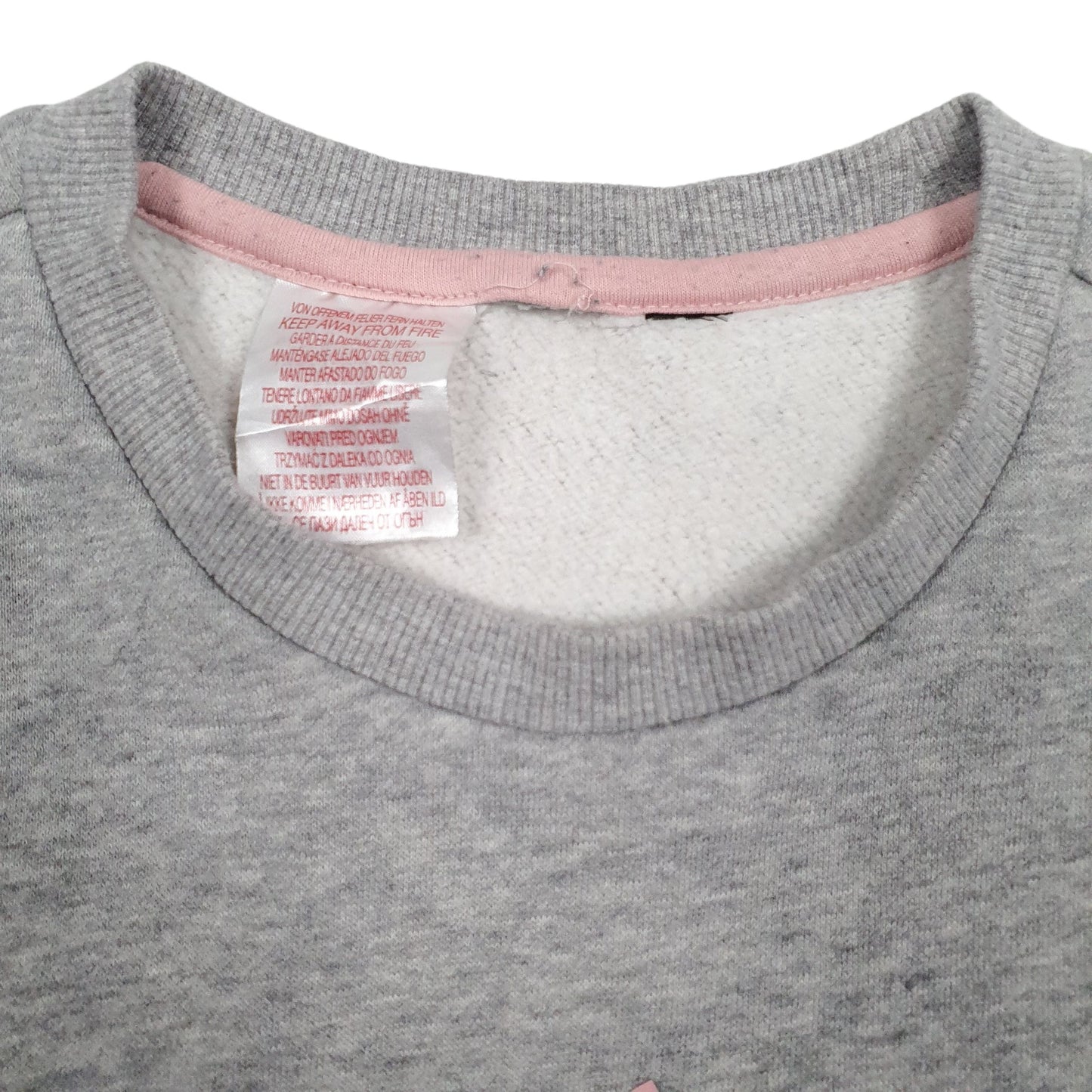 Womens Grey Adidas Spellout Crewneck Jumper