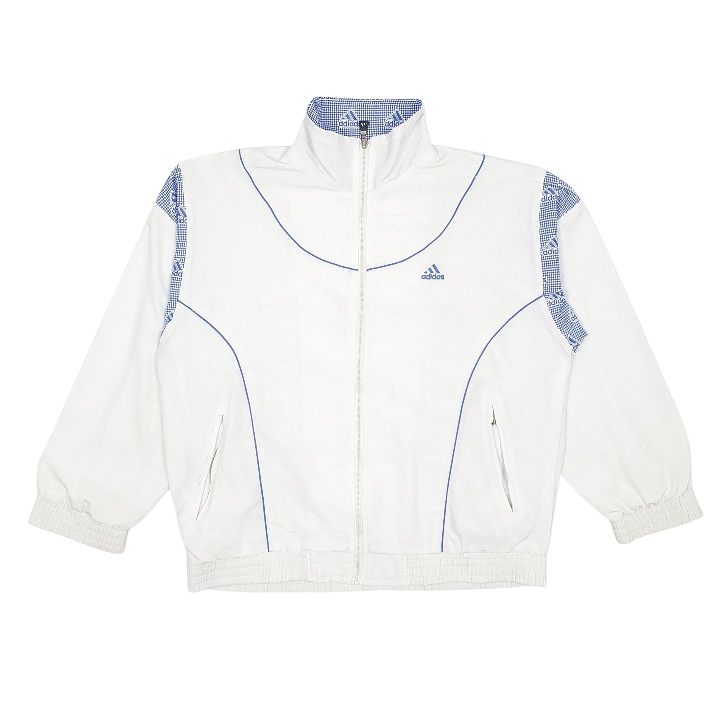 Mens White Adidas Vintage 90s  Coat