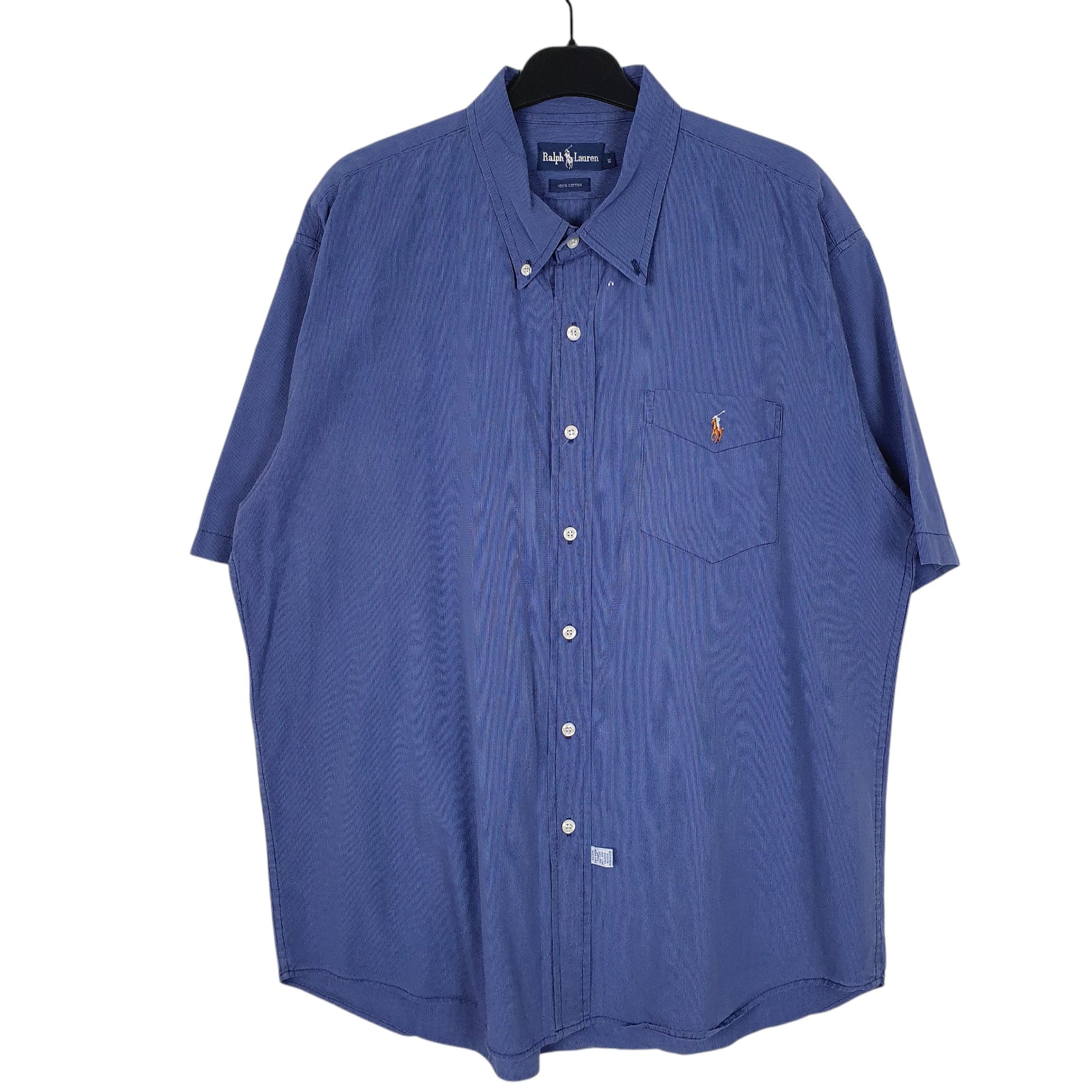 Mens Navy Ralph Lauren Vintage 90s Short Sleeve Shirt