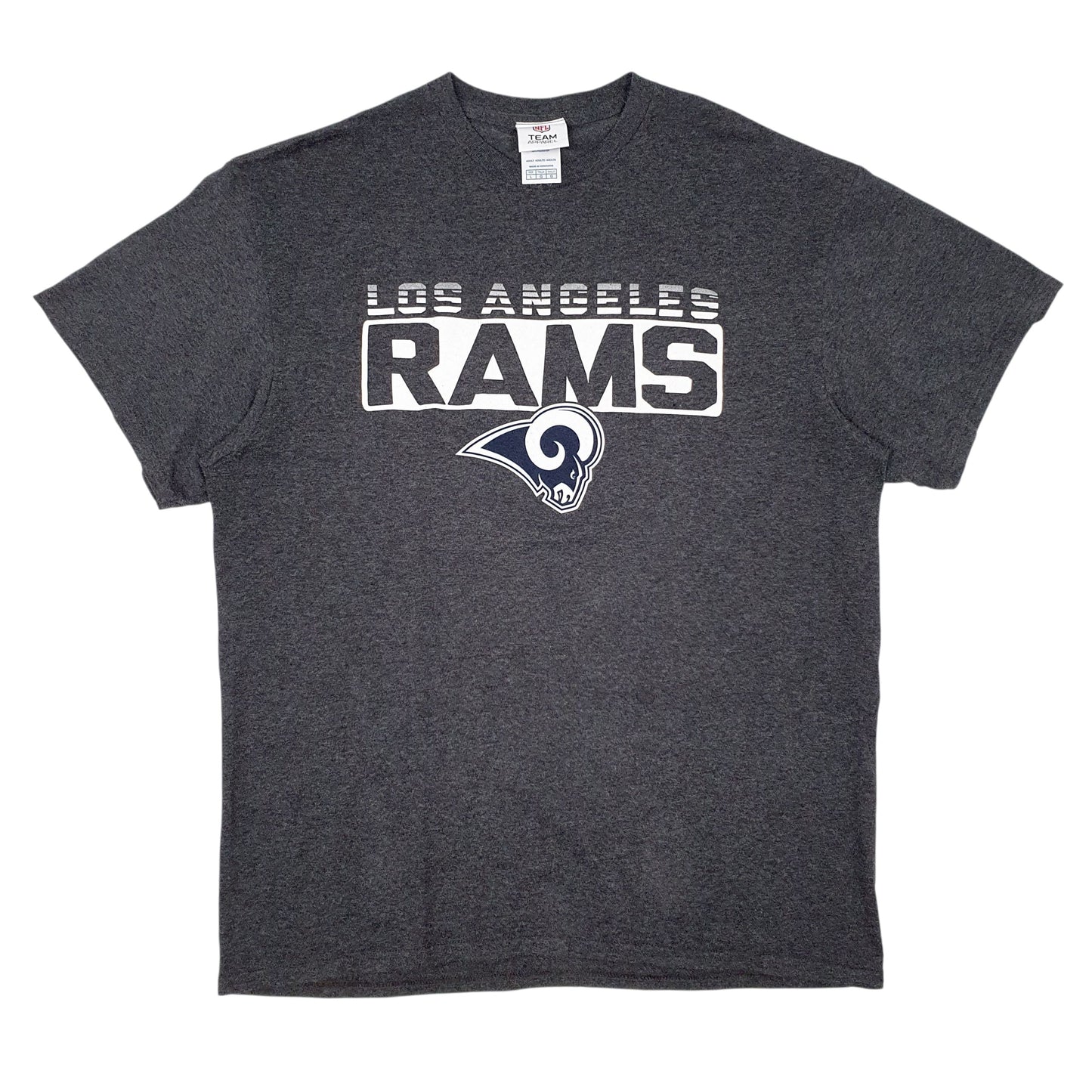 Mens Grey NFL Los Angeles Rams Short Sleeve T Shirt