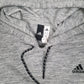 Mens Grey Adidas Lightweight Hoodie Jumper