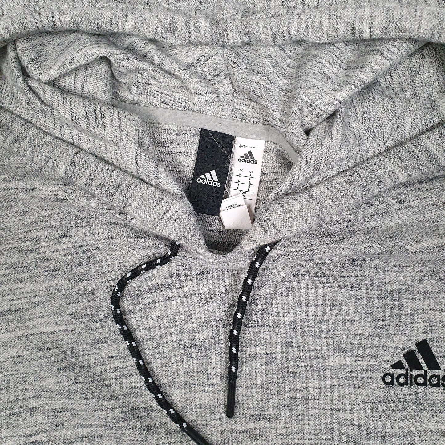 Mens Grey Adidas Lightweight Hoodie Jumper