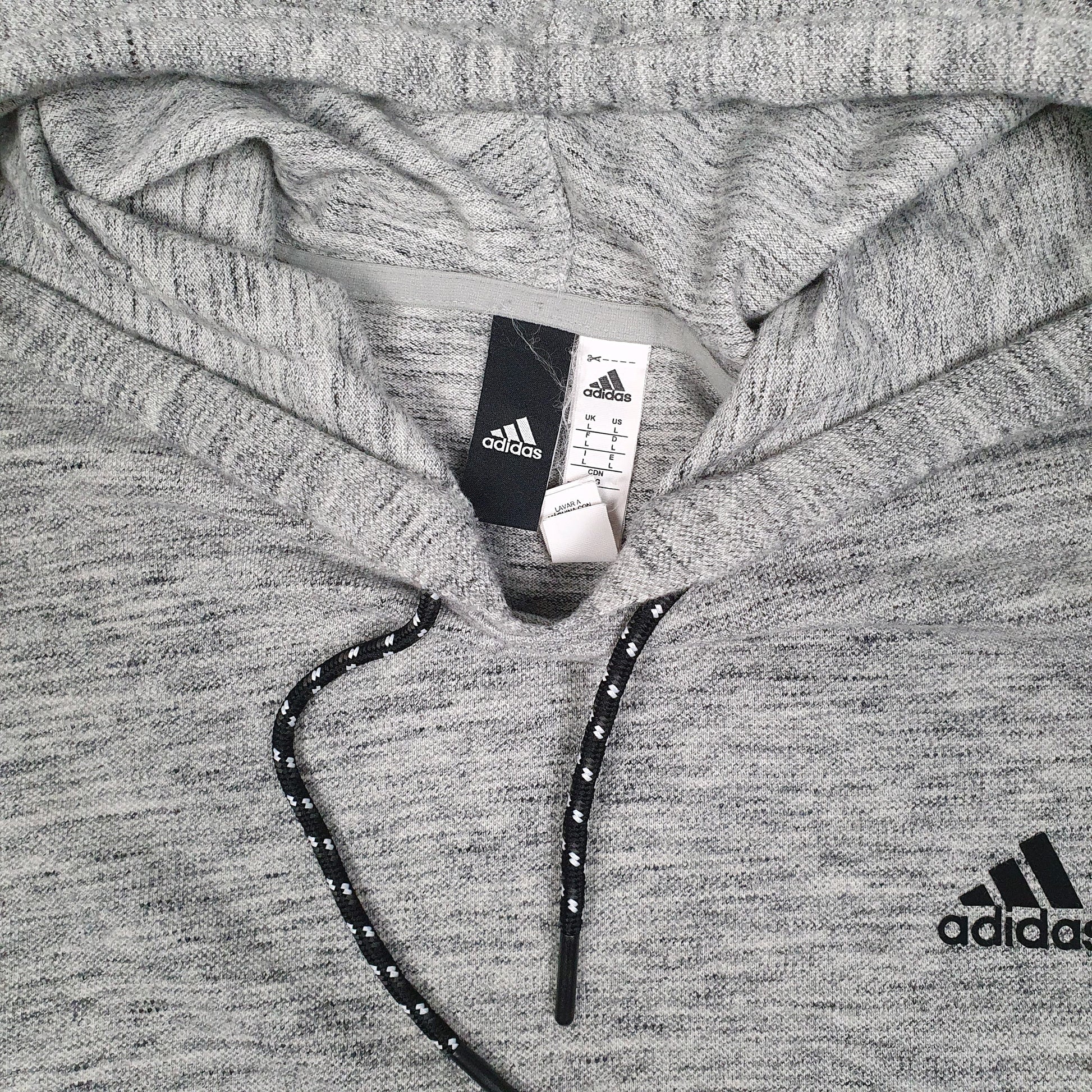 Mens Grey Adidas Lightweight Hoodie Jumper