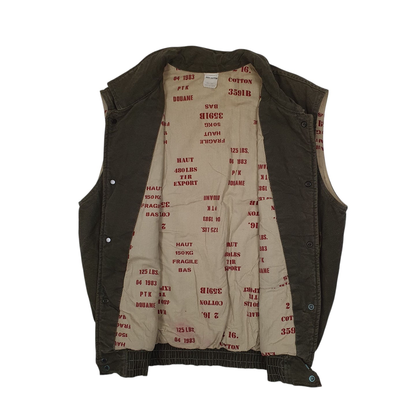 Mens Green Unbranded Vintage French Corduroy Vest  Coat