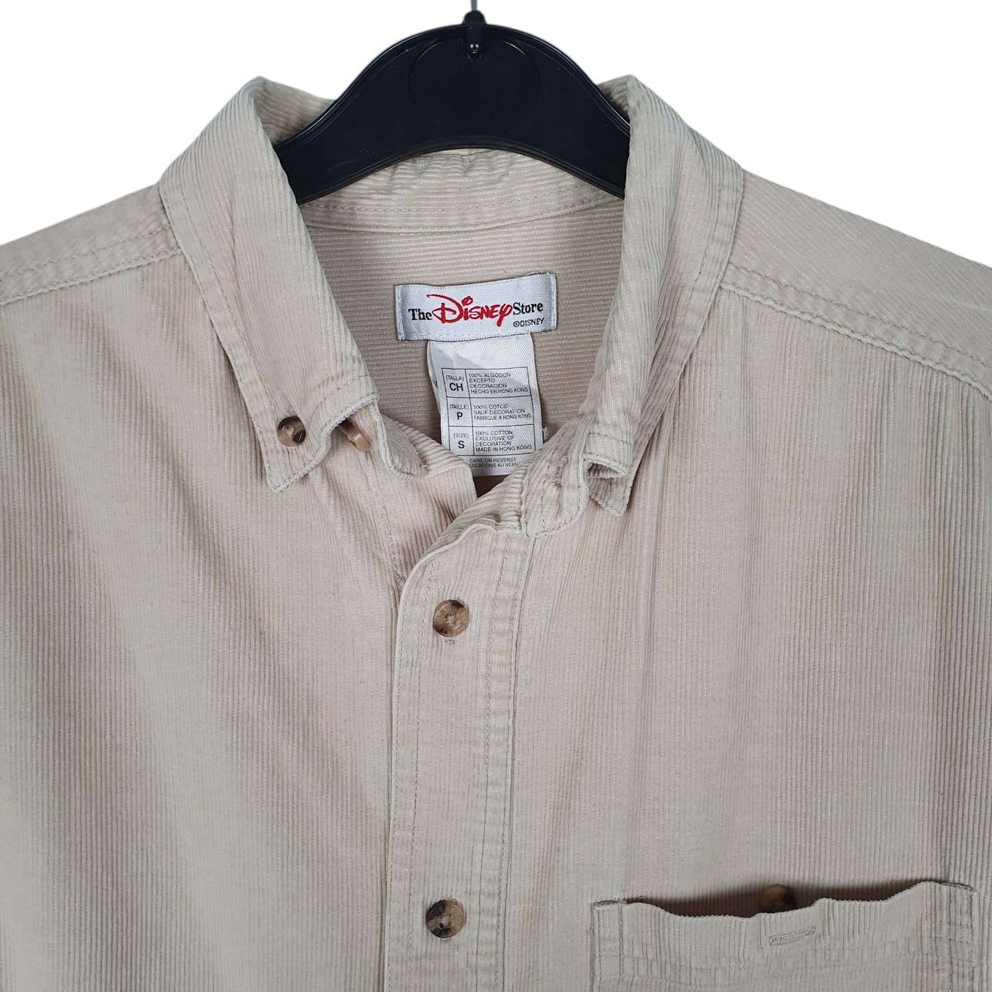 Mens Cream Disney Corduroy Goofy  Shirt