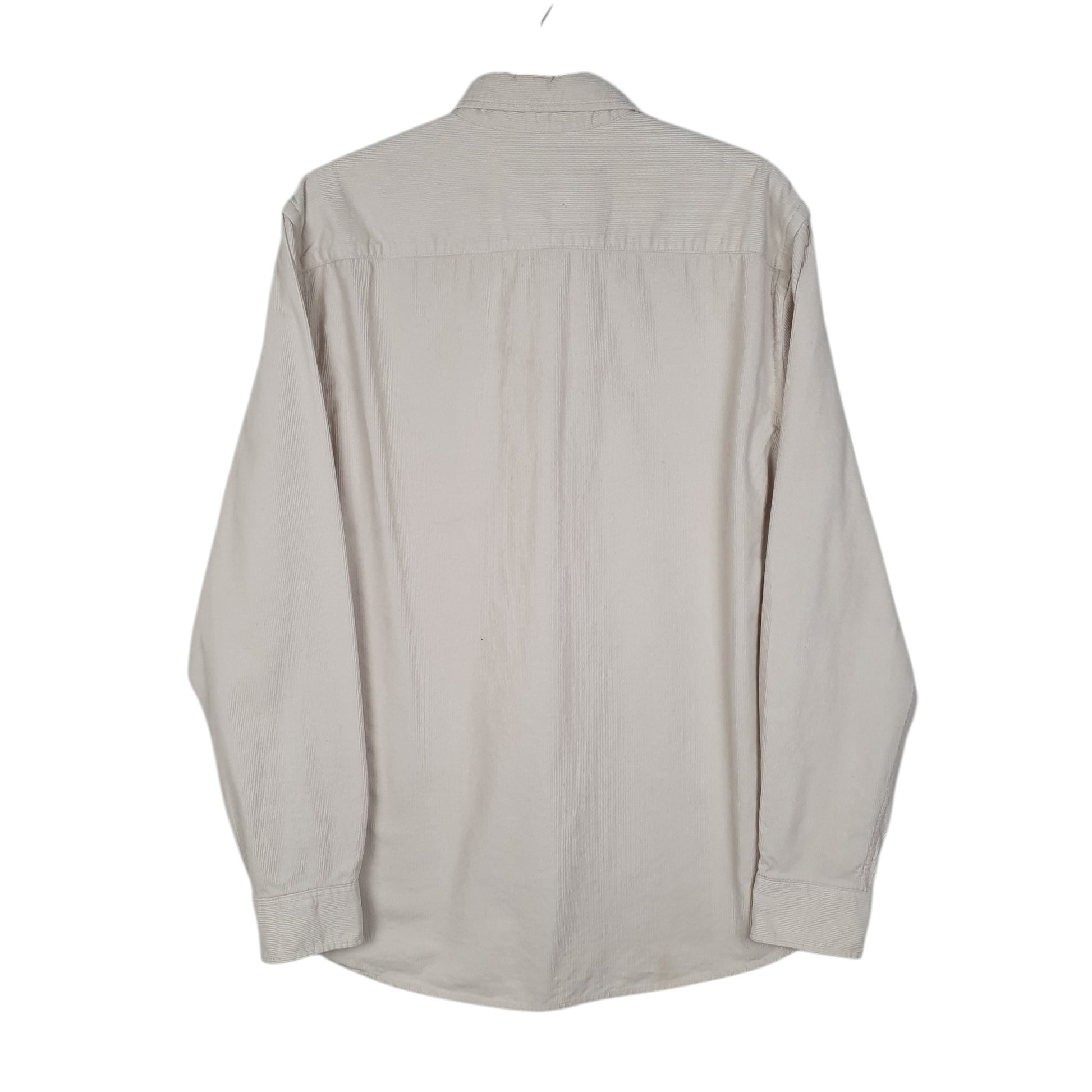 Mens Cream H&M Corduroy  Shirt