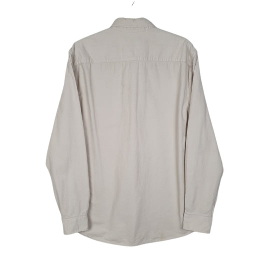 Mens Cream H&M Corduroy  Shirt