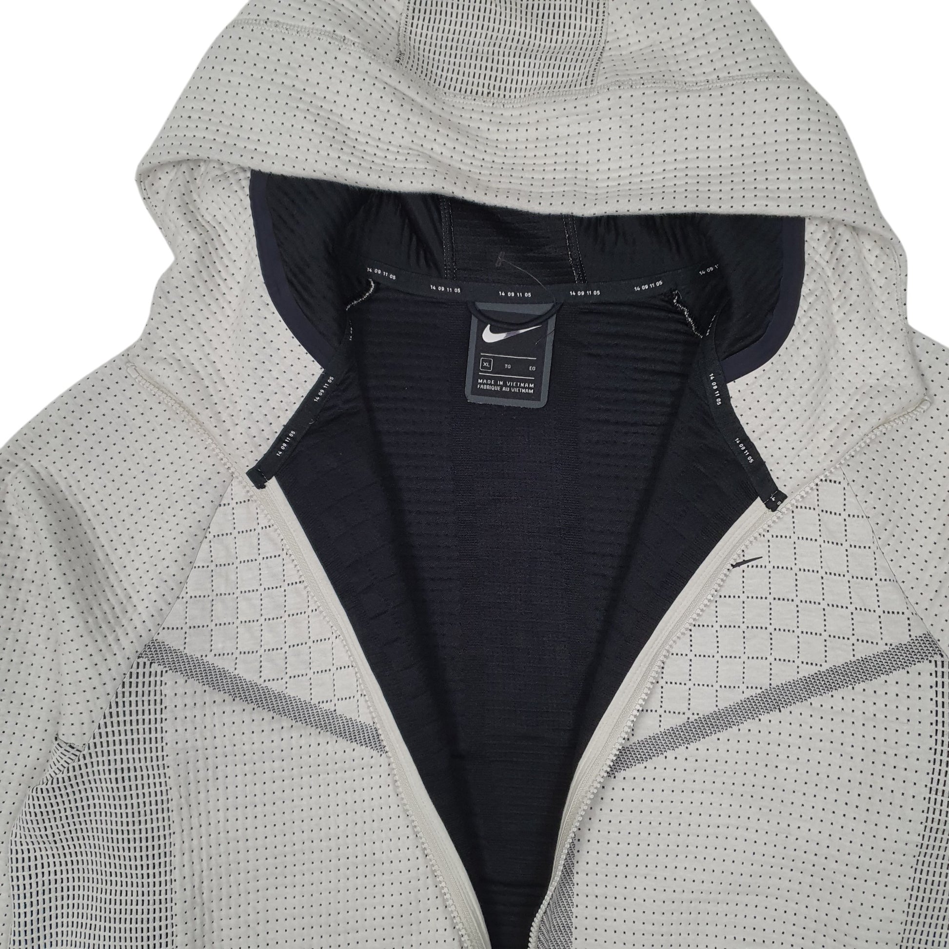 Mens White Nike Hoodie Full Zip Jumper
