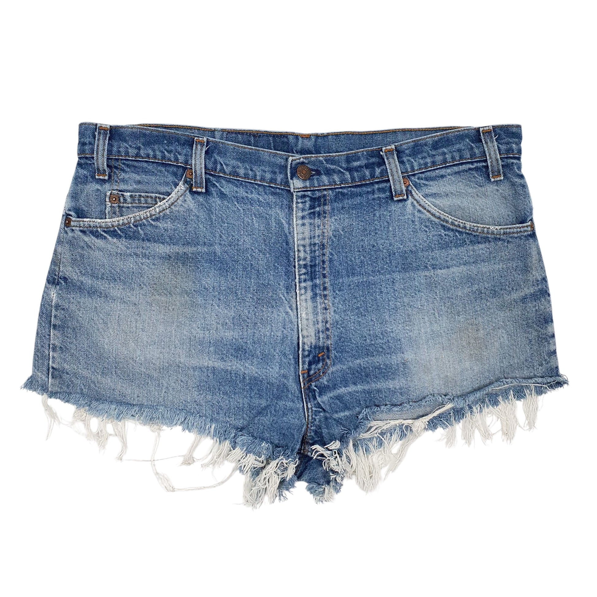 Womens Blue Levis 90s Made In USA Orange Tab Denim Shorts