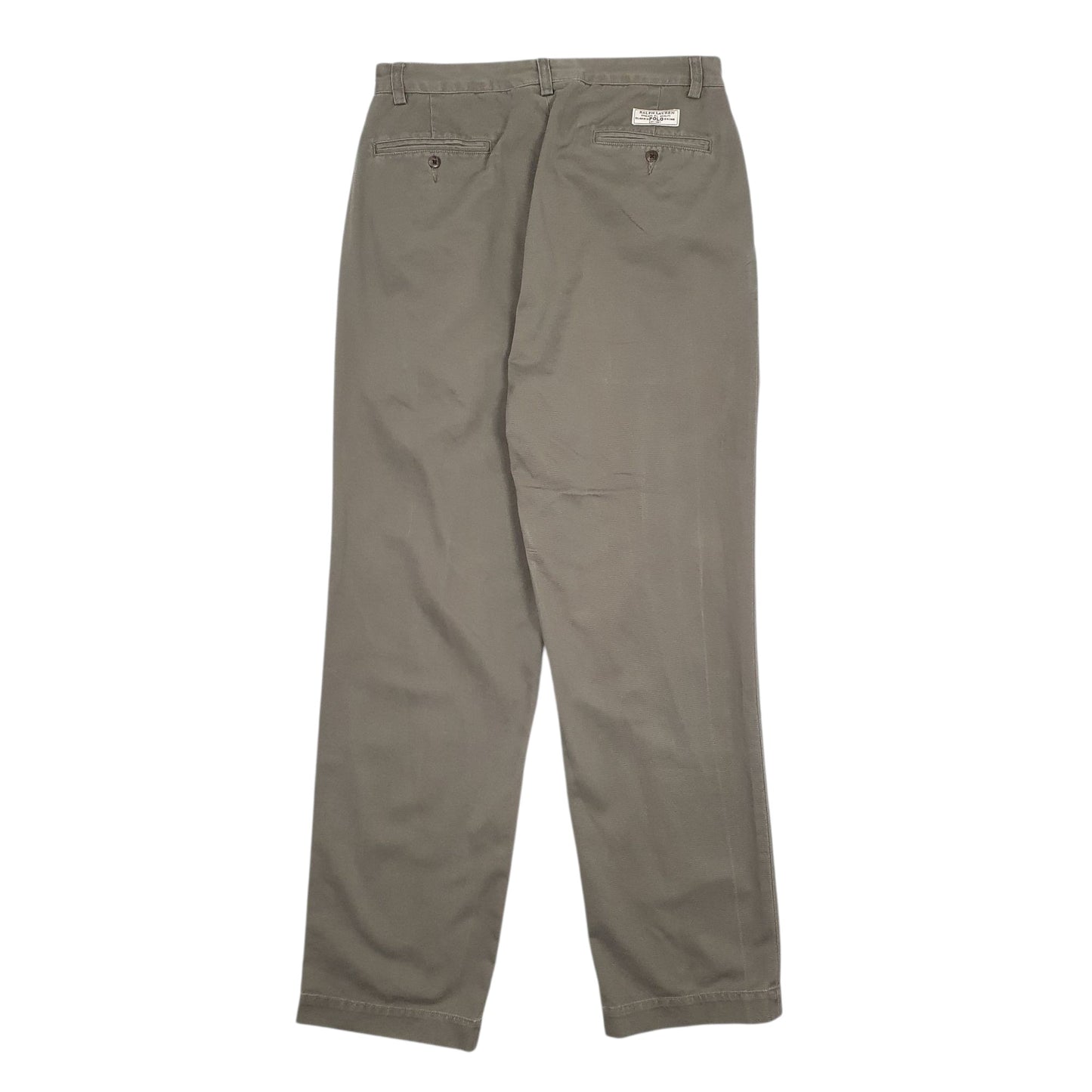 Mens Grey Polo Ralph Lauren Andrew Pant Pleated 90s  Trousers