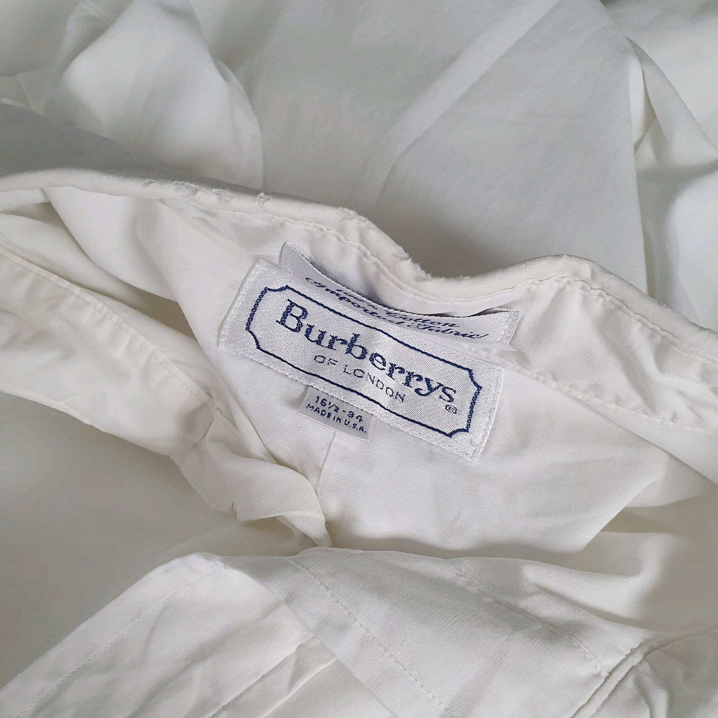 Mens White Burberry Vintage 90s  Shirt
