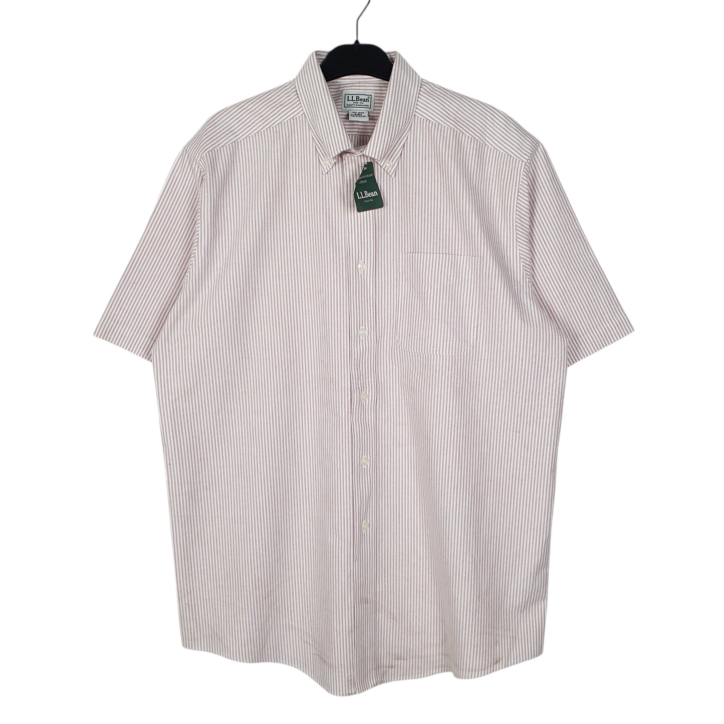 Mens Pink L.L.Bean  Short Sleeve Shirt