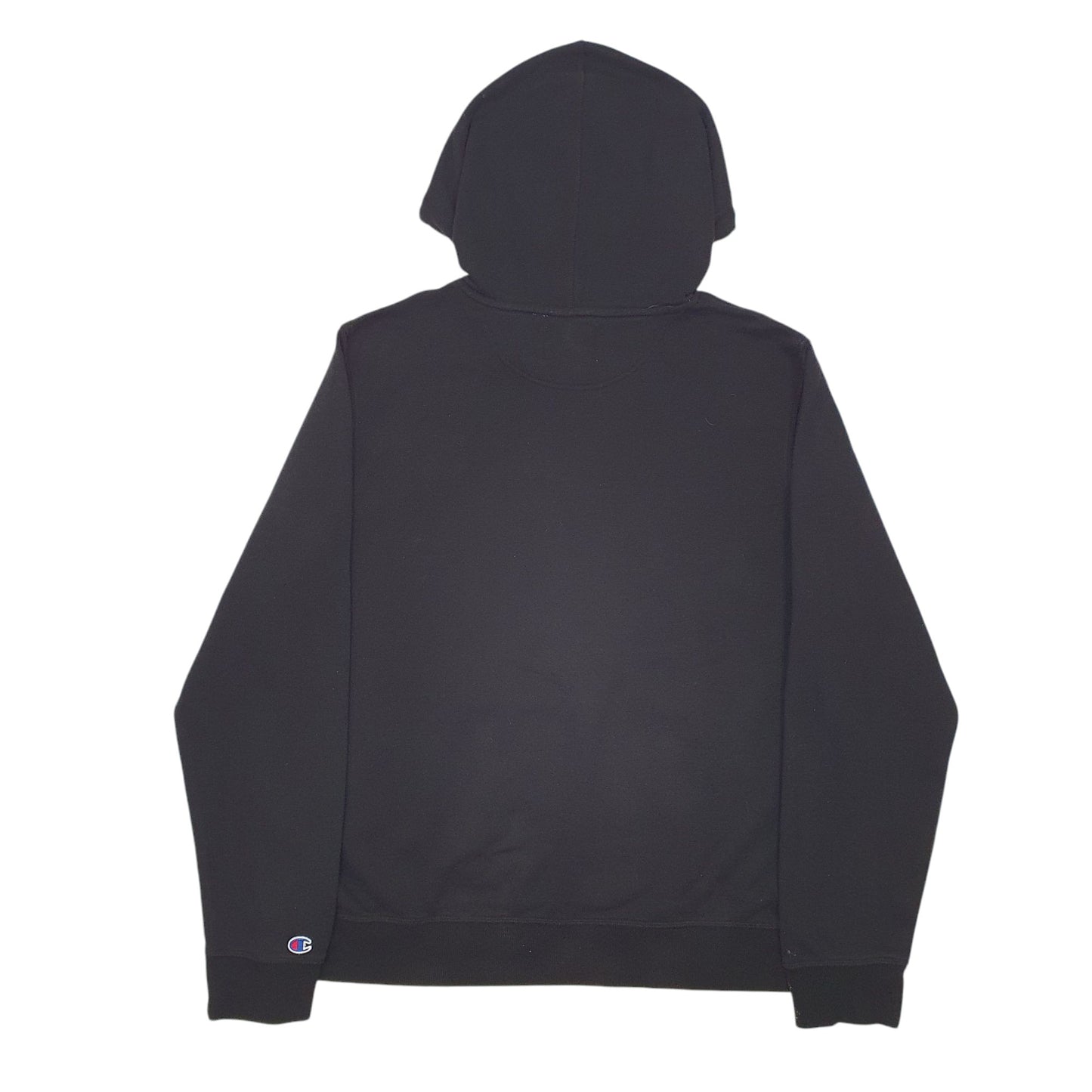 Mens Black Champion Spellout Hoodie Jumper