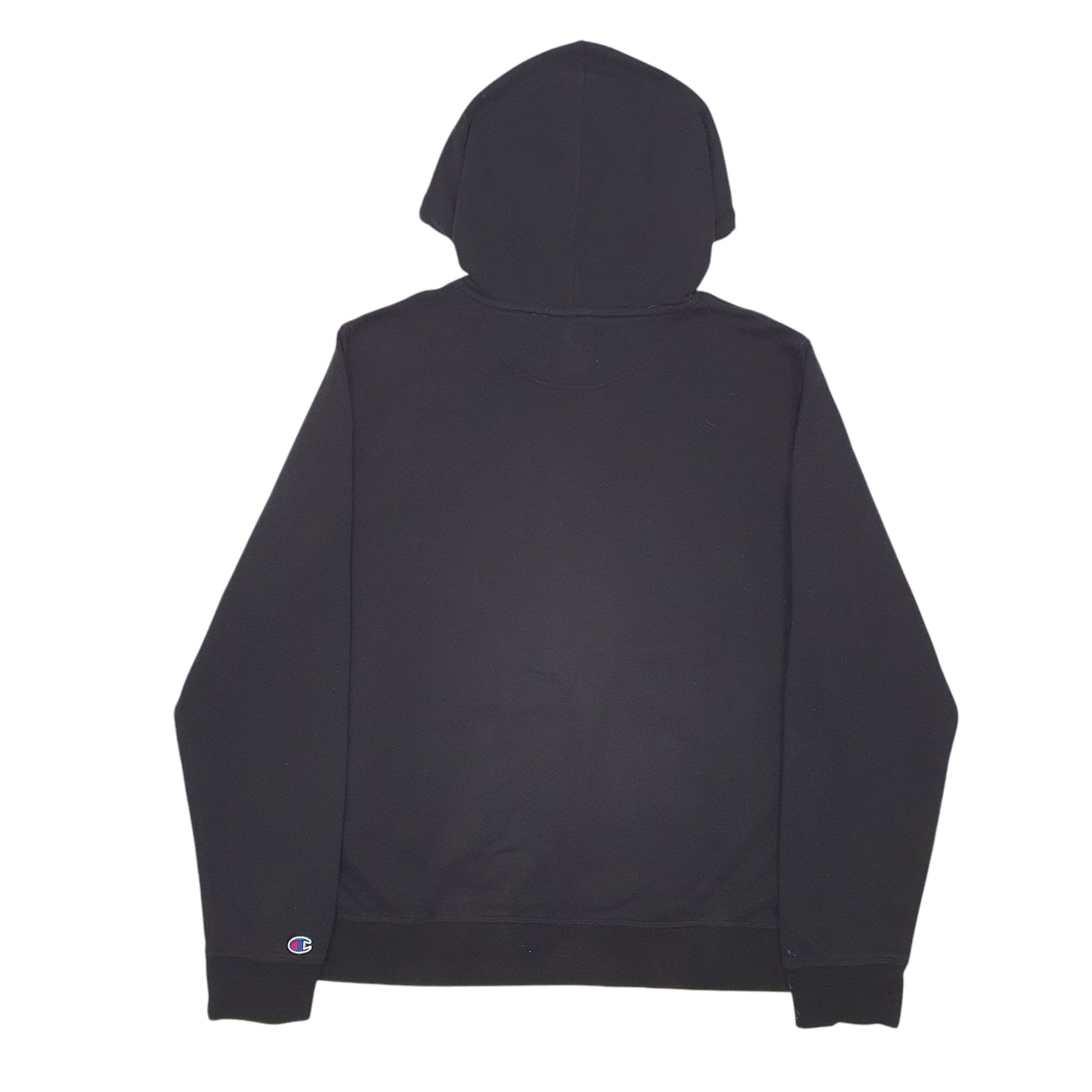 Mens Black Champion Spellout Hoodie Jumper
