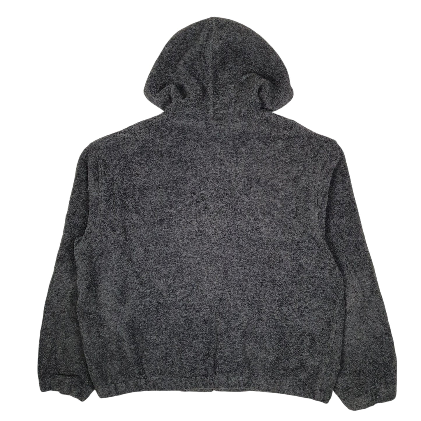 Mens Grey Polo Ralph Lauren Hoodie Vintage 1980s 90s Full Zip Jumper