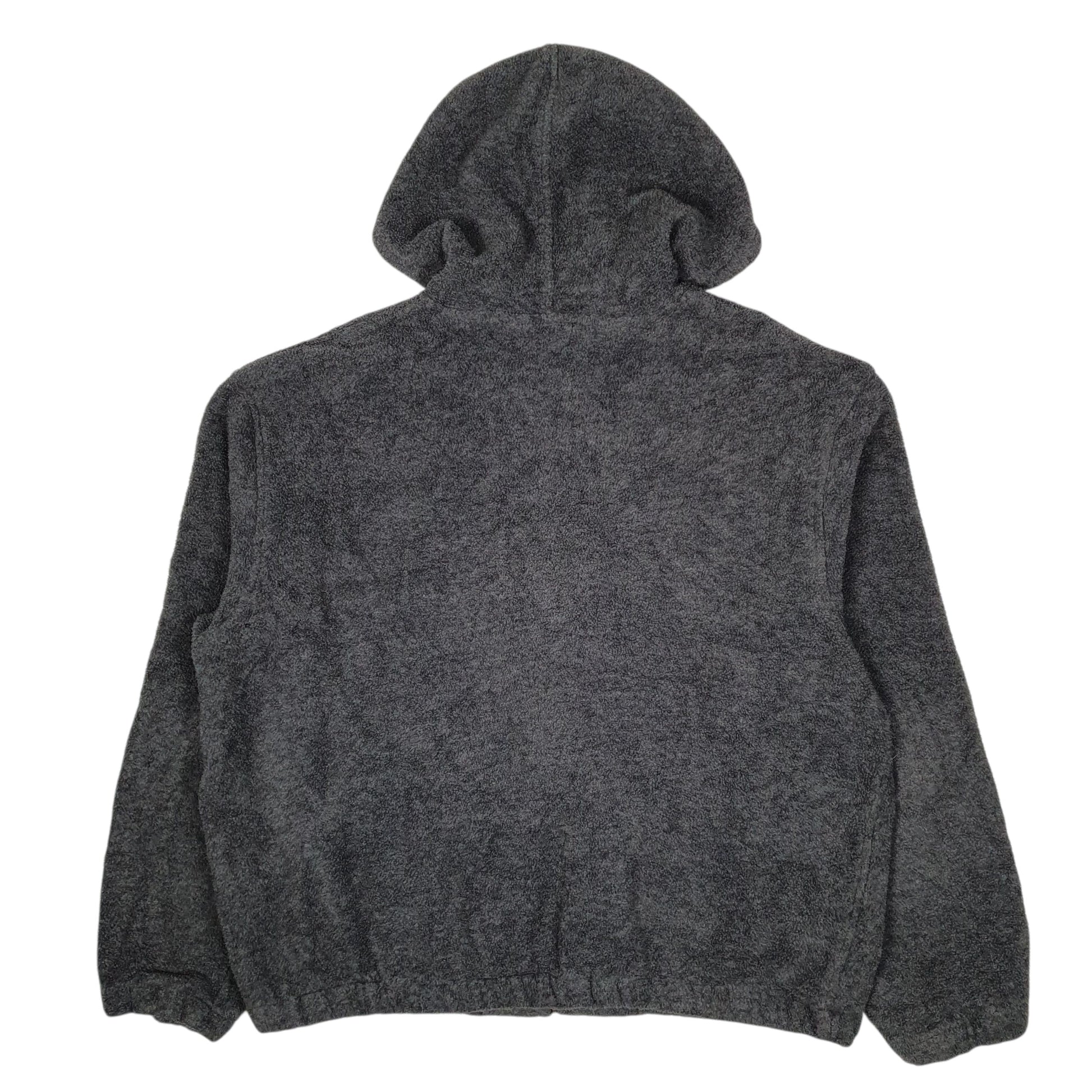 Mens Grey Polo Ralph Lauren Hoodie Vintage 1980s 90s Full Zip Jumper