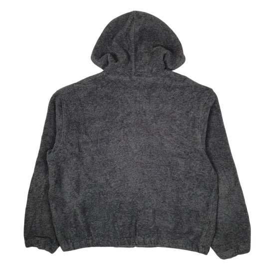 Mens Grey Polo Ralph Lauren Hoodie Vintage 1980s 90s Full Zip Jumper