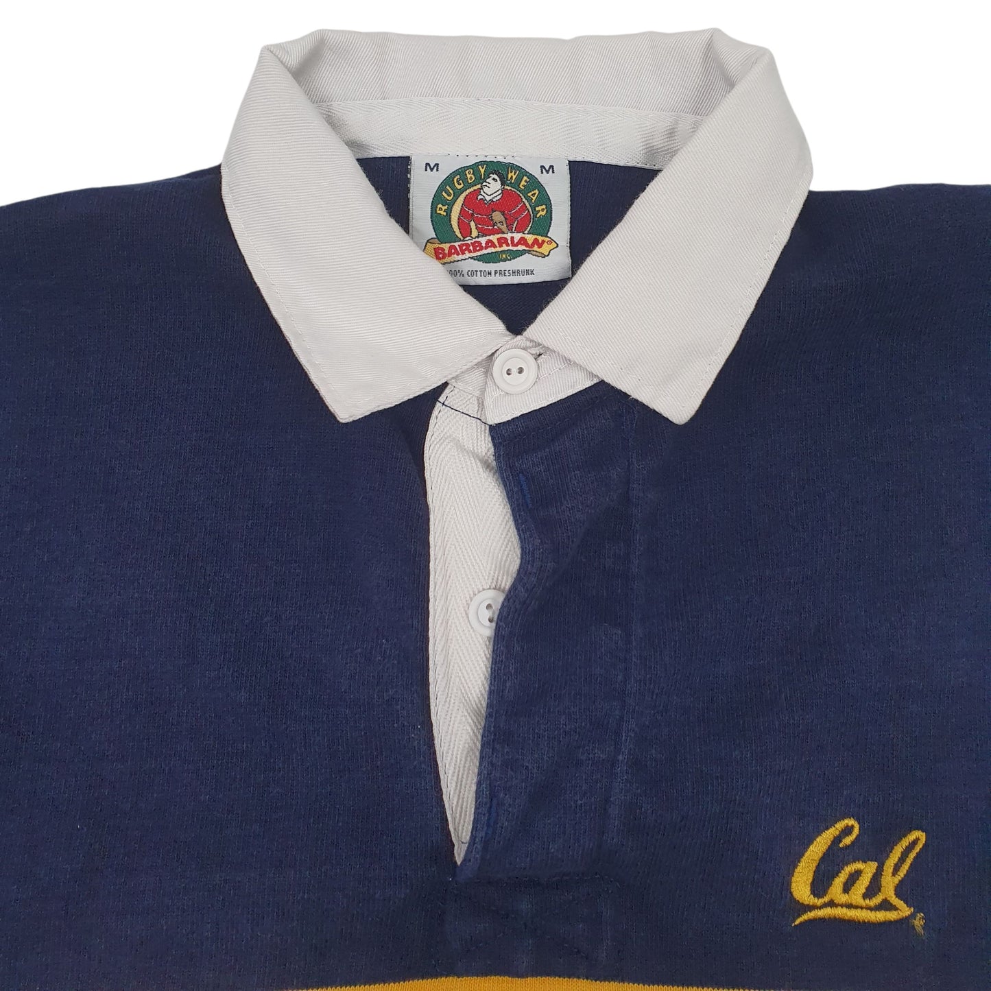 Mens Navy Barbarian Rugby Crewneck Polo Shirt