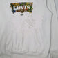 Mens White Levis  Hoodie Jumper