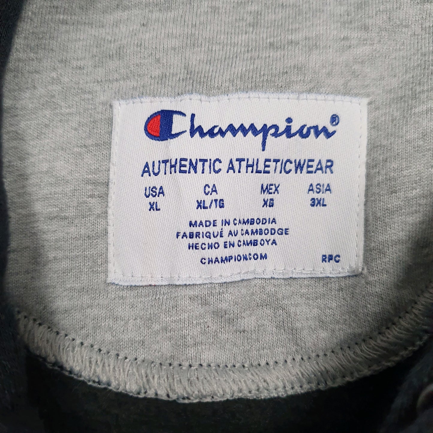 Mens Black Champion Spellout Hoodie Jumper