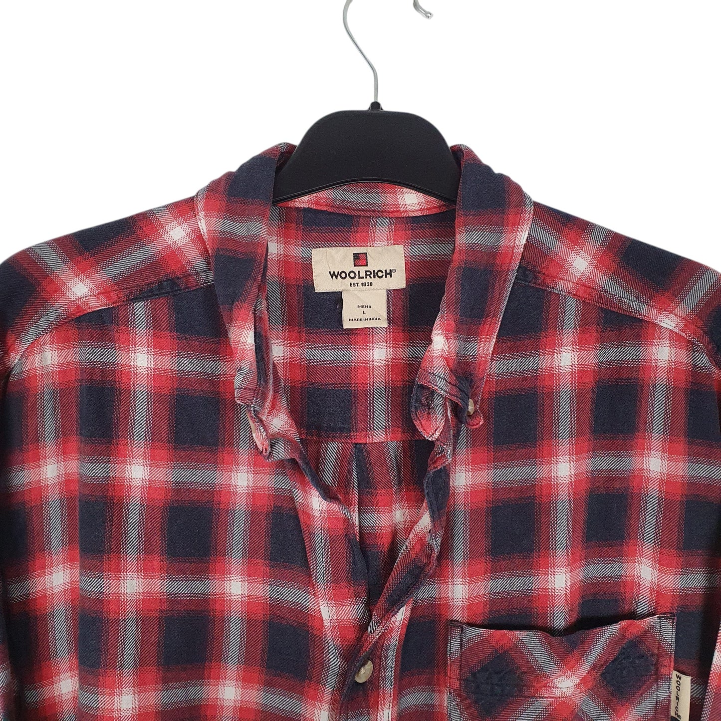 Mens Red Woolrich Plaid  Shirt