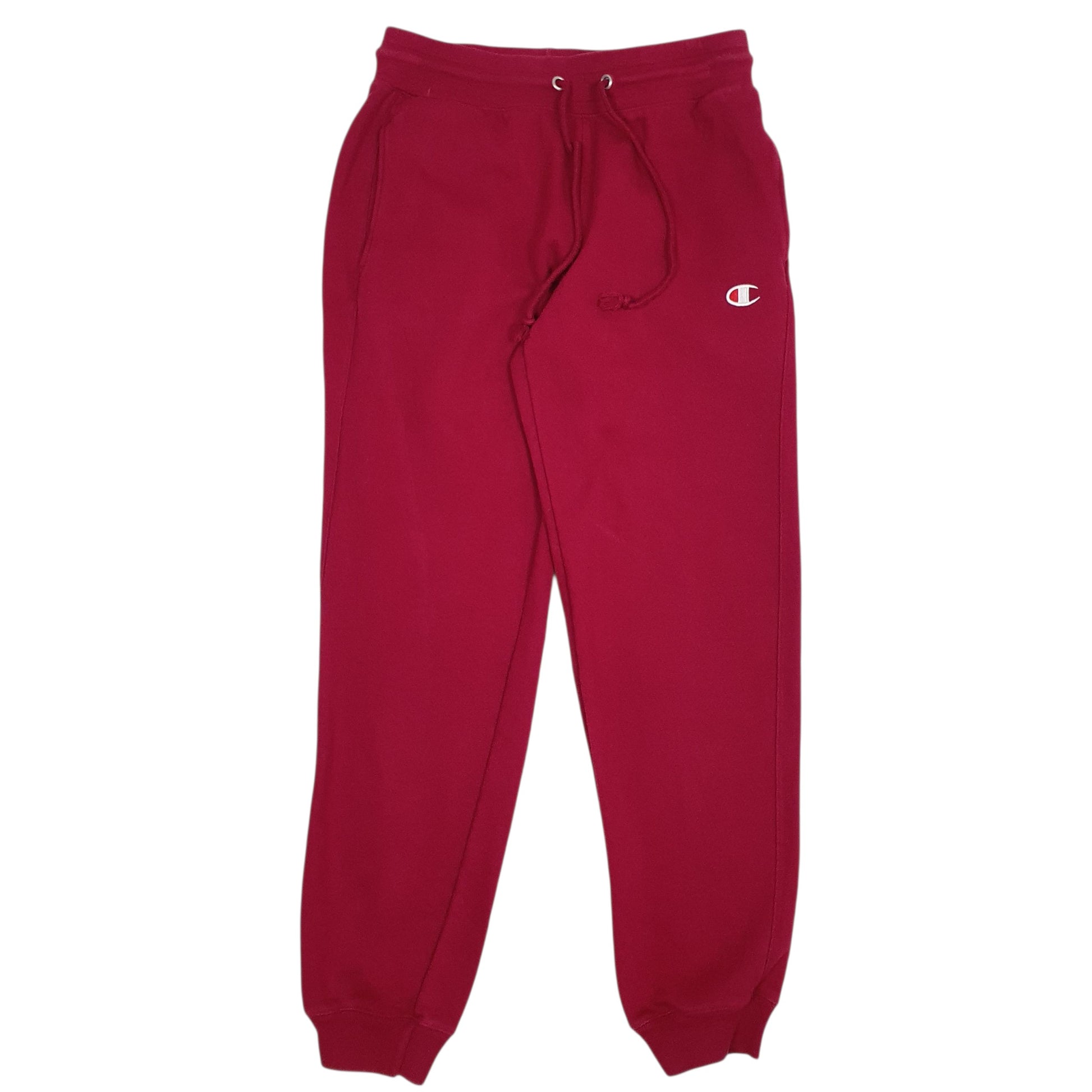 Mens Burgundy Champion Reverse Weave Jogger Trousers