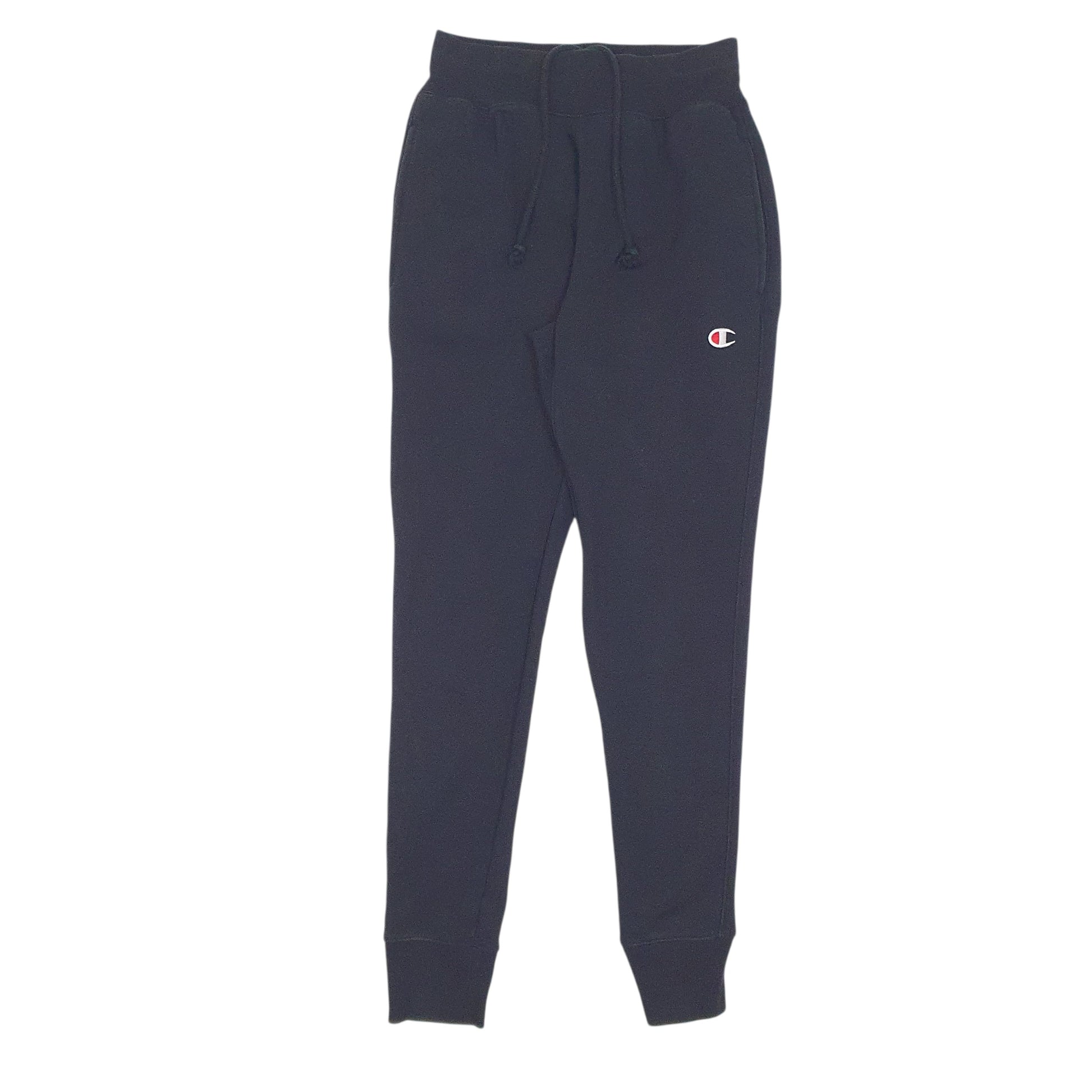 Womens Black Champion Reverse Weave Elasticated Waist Jogger Trousers