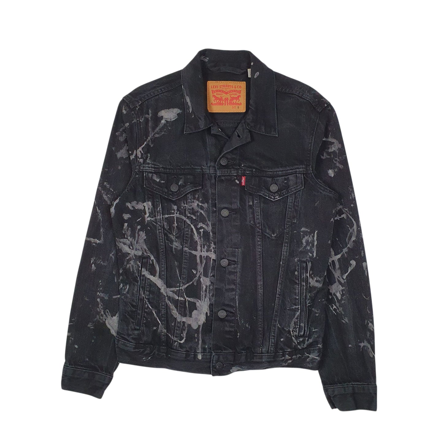 Mens Black Levis Type 3 Trucker  Coat