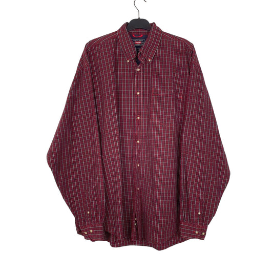 Mens Burgundy Wrangler  Long Sleeve Shirt
