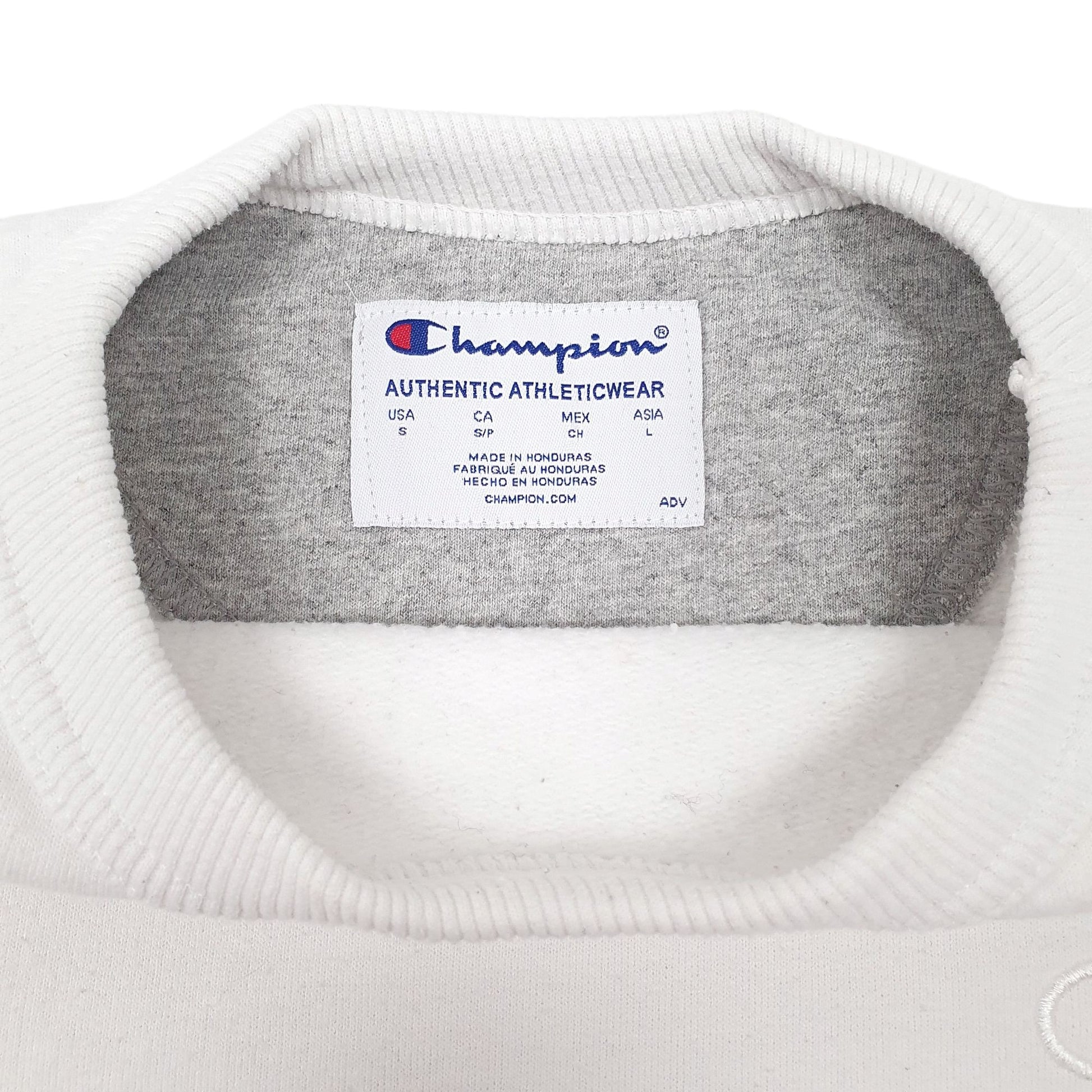 Mens White Champion  Crewneck Jumper