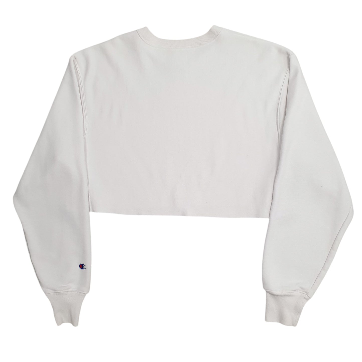 Womens White Champion Reverse Weave Crop Top Crewneck Jumper