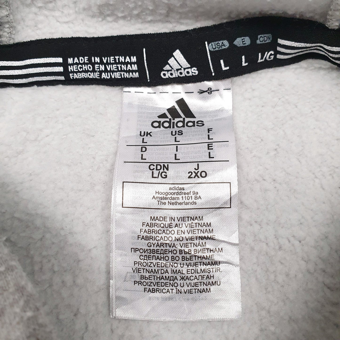 Mens Grey Adidas  Hoodie Jumper