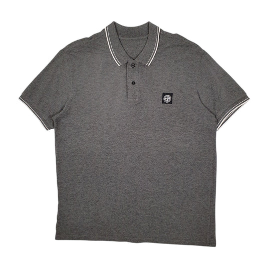 Mens Grey Stone Island  Short Sleeve Polo Shirt