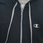 Mens Black Champion  Full Zip Jumper