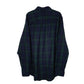 Mens Navy L.L.Bean Thick Flannel Plaid  Shirt