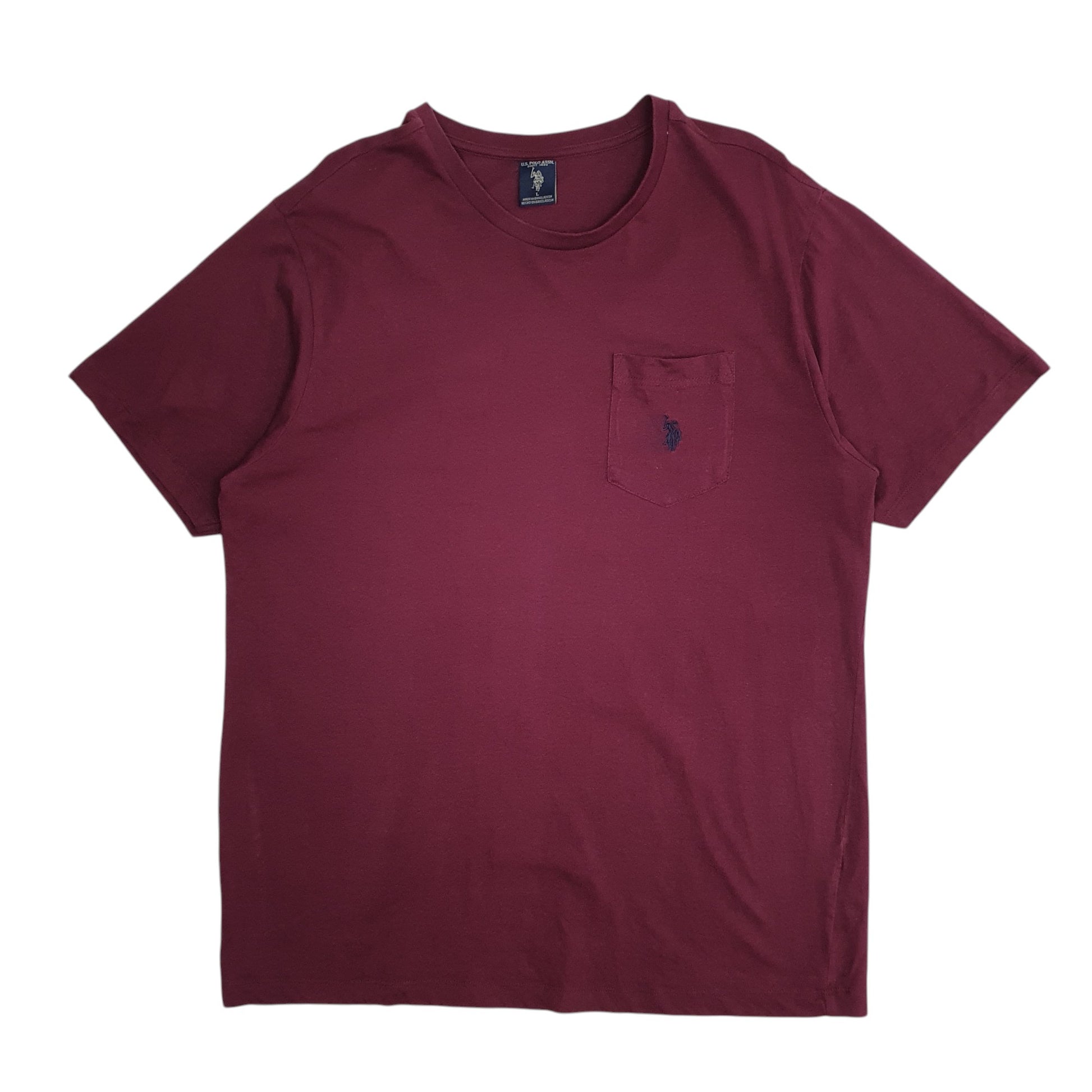 Mens Burgundy U.S. Polo Assn.  Short Sleeve T Shirt