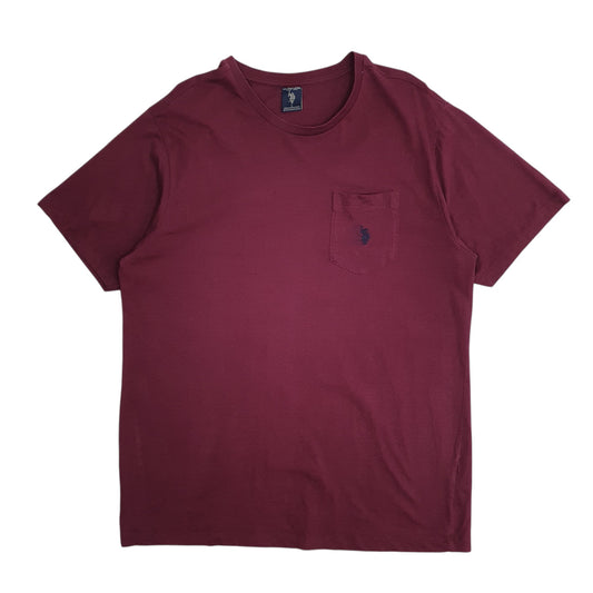 Mens Burgundy U.S. Polo Assn.  Short Sleeve T Shirt
