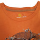Mens Orange Carhartt Spellout  T Shirt