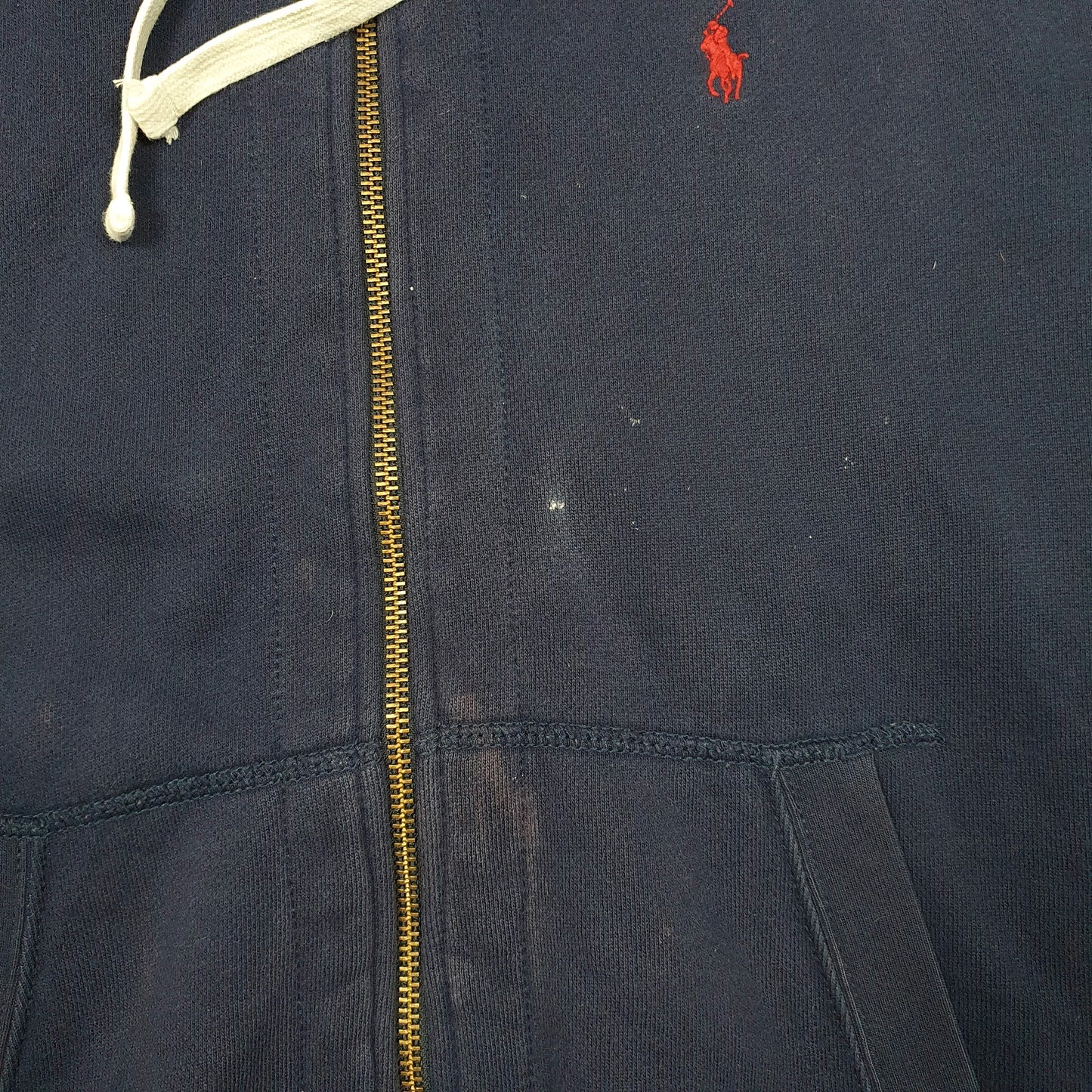 Mens Navy Polo Ralph Lauren Hoodie Full Zip Jumper
