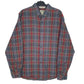 Mens Grey L.L.Bean Chamois Flannel Plaid Long Sleeve Shirt