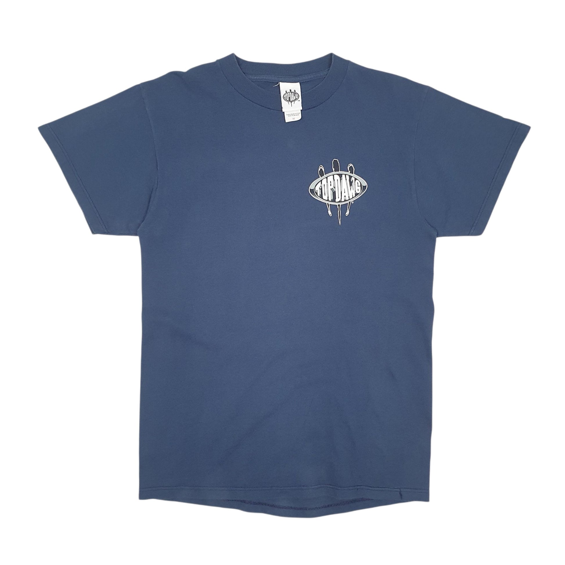 Mens Navy Top Dawg Vintage 90s Short Sleeve T Shirt