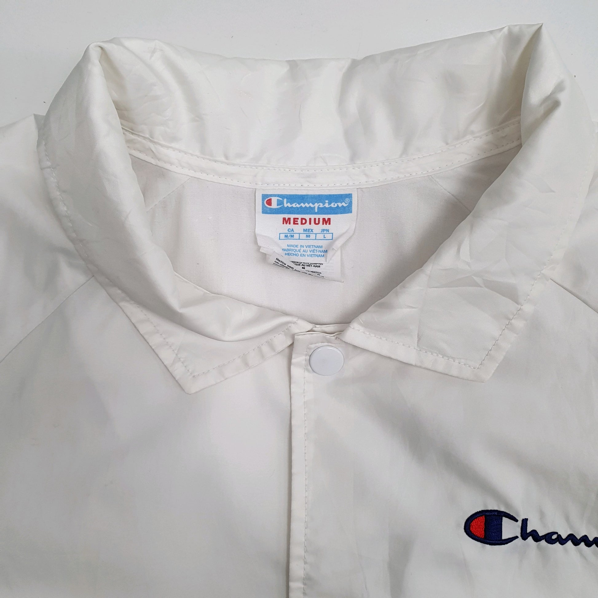 Womens White Champion Crop Top  Coat