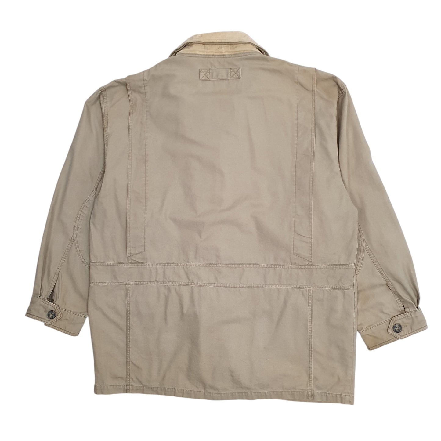 Mens Beige North Bay Apparel Vintage 00s Field Hunting  Coat