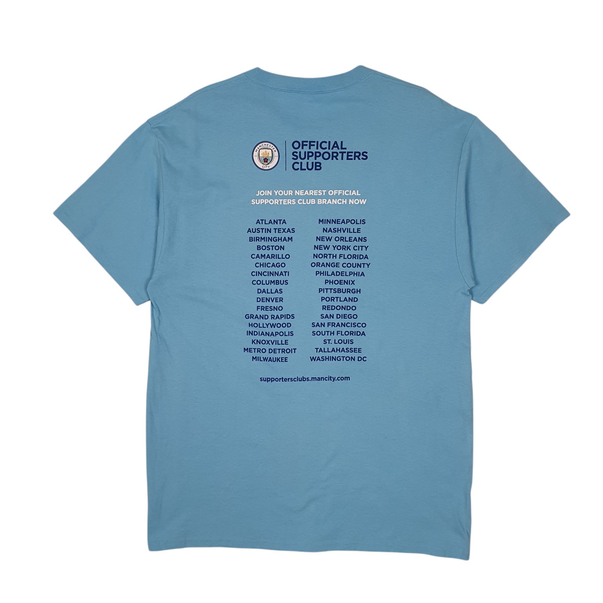 Mens Blue Port & Company Manchester City 2018 Champions  T Shirt