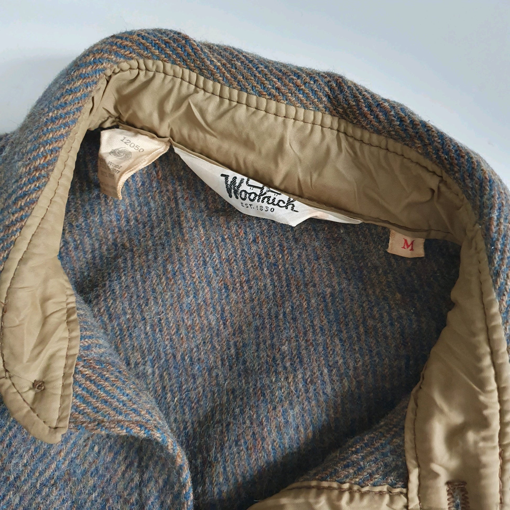 Mens Grey Woolrich Vintage 1980s Thick  Shirt